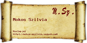 Mokos Szilvia névjegykártya