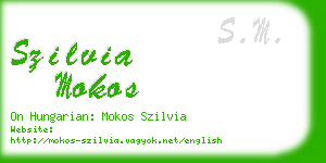 szilvia mokos business card